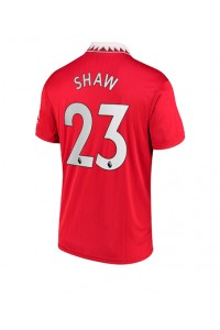 Manchester United Luke Shaw #23 Fotballdrakt Hjemme Klær 2022-23 Korte ermer